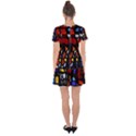 Art Bright Lead Glass Pattern Drop Hem Mini Chiffon Dress View2