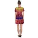 Rainbow Glitter Graphic Drop Hem Mini Chiffon Dress View2