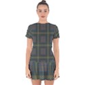 Plaid Pencil Crayon Pattern Drop Hem Mini Chiffon Dress View1