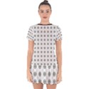 Logo Kekistan Pattern Elegant with lines on white background Drop Hem Mini Chiffon Dress View1