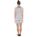 Logo Kekistan Pattern Elegant with lines on white background Drop Hem Mini Chiffon Dress View2