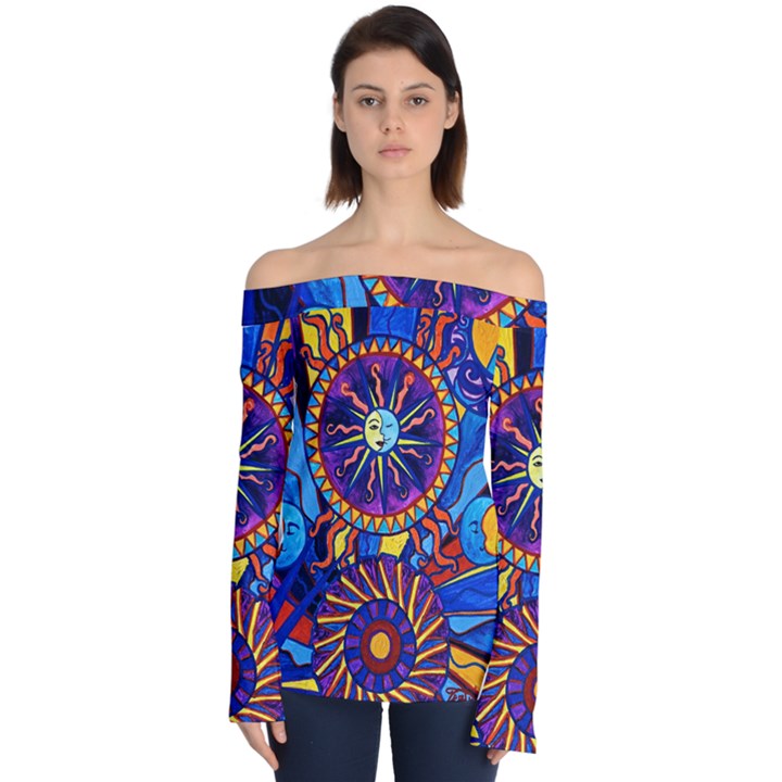 Sun+Moon - Off Shoulder Long Sleeve Top