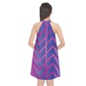 Geometric Background Abstract Halter Neckline Chiffon Dress  View2