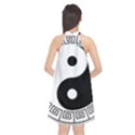 Yin Yang Eastern Asian Philosophy Halter Neckline Chiffon Dress  View2