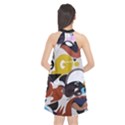 Graffiti Urban colorful graffiti city wall hip hop music singers Halter Neckline Chiffon Dress  View2