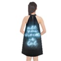 Party Night Bar Blue Neon Light quote All you need is LOL Halter Neckline Chiffon Dress  View2