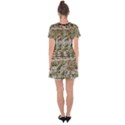 Wood camouflage military army green khaki pattern Drop Hem Mini Chiffon Dress View2