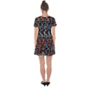 Stained Glass Mosaic Abstract Drop Hem Mini Chiffon Dress View2