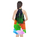 Pattern Fishes Escher Halter Neckline Chiffon Dress  View2