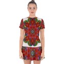 Mandala Fractal Graphic Design Drop Hem Mini Chiffon Dress View1