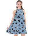 Totoro - Soot Sprites Pattern Halter Neckline Chiffon Dress  View1