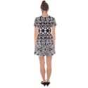 Pattern Star Design Texture Drop Hem Mini Chiffon Dress View2