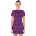 Kawaii Pumpkin Purple Drop Hem Mini Chiffon Dress View1