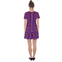 Kawaii Pumpkin Purple Drop Hem Mini Chiffon Dress View2