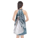 Wonderful Girl With Ice Dragon Halter Neckline Chiffon Dress  View2