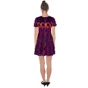 Purple Sunflower Drop Hem Mini Chiffon Dress View2