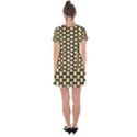 Pattern Flowers White Green Drop Hem Mini Chiffon Dress View2