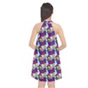 Thursday Pattern  Blue Halter Neckline Chiffon Dress  View2