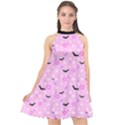 Spooky Pastel Goth  Halter Neckline Chiffon Dress  View1