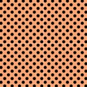 Polka Dots Black on Cantaloupe Orange Fabric View1