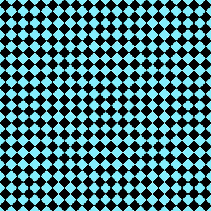 Block Fiesta Black and Arctic Blue Fabric