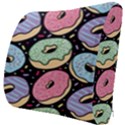 Colorful Donut Seamless Pattern On Black Vector Seat Cushion View3