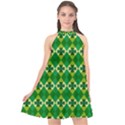 St Patricks Pattern Halter Neckline Chiffon Dress  View1