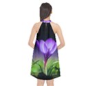 Floral Nature Halter Neckline Chiffon Dress  View2