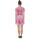 Blush Pink Floral Print Drop Hem Mini Chiffon Dress View2