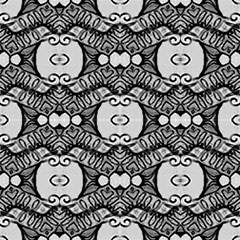 Black-gray, Ornamental Abstract Pattern by FloraaplusDesign