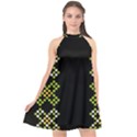 Pattern Background Vector Seamless Halter Neckline Chiffon Dress  View1