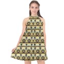 Native American Pattern Halter Neckline Chiffon Dress  View1