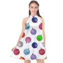 Christmas Balls Halter Neckline Chiffon Dress  View1