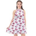 Funny Hearts Halter Neckline Chiffon Dress  View1