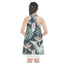 Tropical T- Shirt Tropical Garden Floricorous T- Shirt Halter Neckline Chiffon Dress  View2