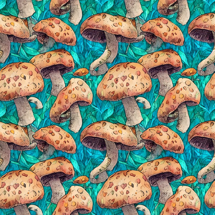 Psychedelic Mushroom Fabric