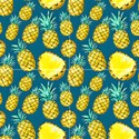 Yellow Navy Pineapple Pattern View1