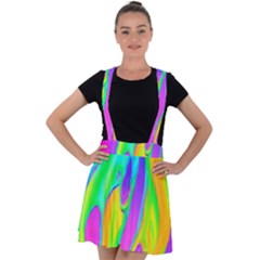 Fluid Background - Fluid Artist - Liquid - Fluid - Trendy Velvet Suspender Skater Skirt by GardenOfOphir