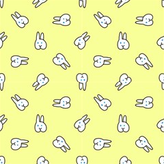 Cute Rabbits - Yellow by idjy