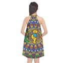 Grateful Dead Pattern Halter Neckline Chiffon Dress  View2