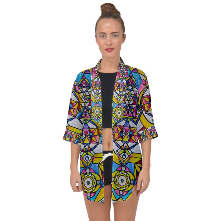 Sanat Kumara - Open Front Chiffon Kimono