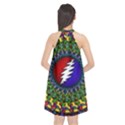 Grateful Dead Bear Pattern Halter Neckline Chiffon Dress  View2