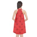 Spiders Pattern Seamless Arachnids Halter Neckline Chiffon Dress  View2