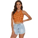 Seamless Halloween Pattern With Smiling Pumpkin 20240926 161520 0000 Backless Halter Cami Shirt View1