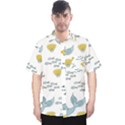 Whale Cartoon Whale Seamless Cartoon Character Animals Leaf Men s Hawaii Shirt View1