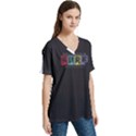 SURF V-Neck Split Shoulder Casual T-Shirt View3