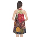 Floral Design 06 Halter Neckline Chiffon Dress  View2