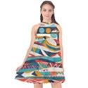 Tribal Collection 2 Halter Neckline Chiffon Dress  View1