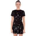 Cosmic Black Space Star Drop Hem Mini Chiffon Dress View1