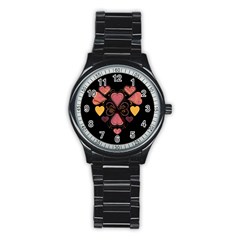 Love Collage Sport Metal Watch (black) by whitemagnolia